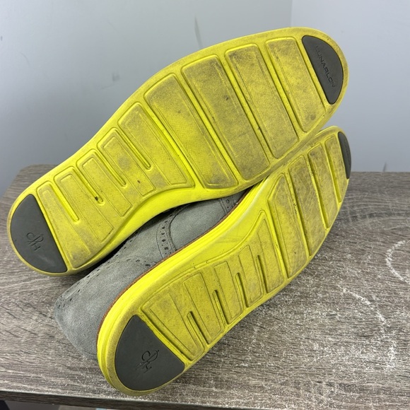 Cole Haan lunargrand charcoal grey neon yellow size 11 dress work shoes  casual